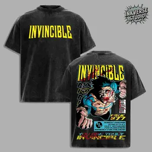 InkVerse Retro Invincible War Mark Grayson Graphic Tee, Invincible MCU Animated Series T Shirt, Superhero Punch Comic Design, Oversized Streetwear Unisex Tee, Vintage Bloody Comic Style, Gift for Invincible Fan, Adult Animation Merch