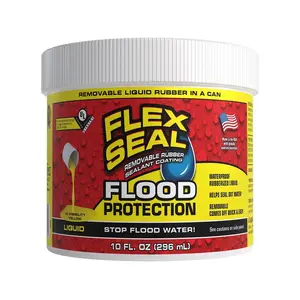 Flex Seal Family of Products 1026652 10 oz Flood Protection Yellow Rubber Spray Sealant, Pack of 6