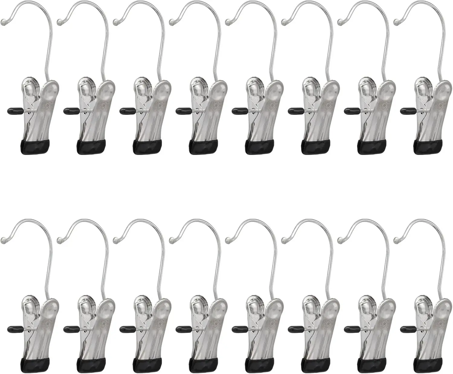 Boot Hangers for Closet - Laundry Hooks with Clips 20pcs, Space Saving Boot Hanging Hold Clips, Portable Travel Clips for Pants, Hats, Socks & Gloves, 20 Pcs Black organizer shoe rack Waterproof Shower Adjustable