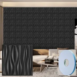 FLOLEOPA PVC Plastic 3D Wall Panels, Waterproof and Fire-Resistant, 11.8x11.8 inches, Approx. 1mm Thickness. Ideal for Living Rooms, Bedrooms, Hotels, Offices, Game Rooms, and TV Feature Walls. Modern Home Decor Vinyl. Includes Installation Accessories.
