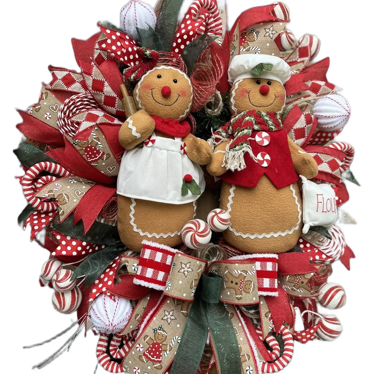 Gingerbread Wreath , Christmas Wreath
