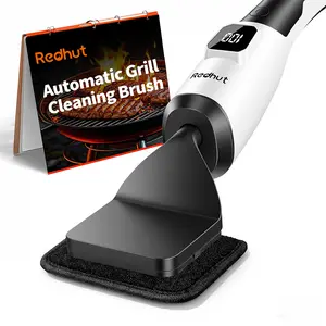 Redhut Cordless Electric Grill Brush – Upgraded BBQ Cleaning Tool with 2 Attachments for Fast, Deep Cleaning on Gas, Charcoal & Smoker Grates, High-Frequency Vibration