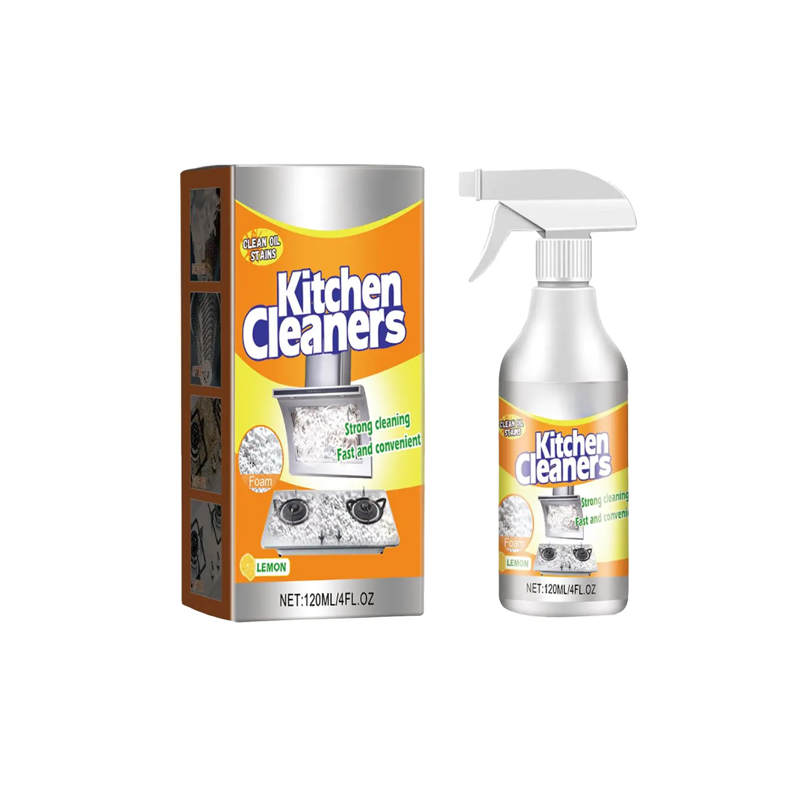 No Scrub Foam Kitchen Cleaner Viral CleanTok Must Have, Heavy Duty Foaming Degreaser Melts Caked Grease, Household Cleaner For Range Hood, Stove, Oven & Cabinet Stubborn Oil Grime Stains