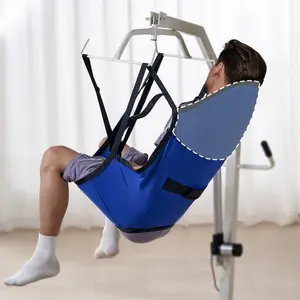 VEVOR Patient Lift Sling with Head Support- Small Size, U Shape Divided Leg Transfer Sling for Bathing, Patient Lift Medical Sling for Elderly, Disabled, Bedridden, 600LBS