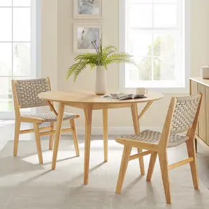 Modway Gallant 47" Round Dining Table in Oak Oak
