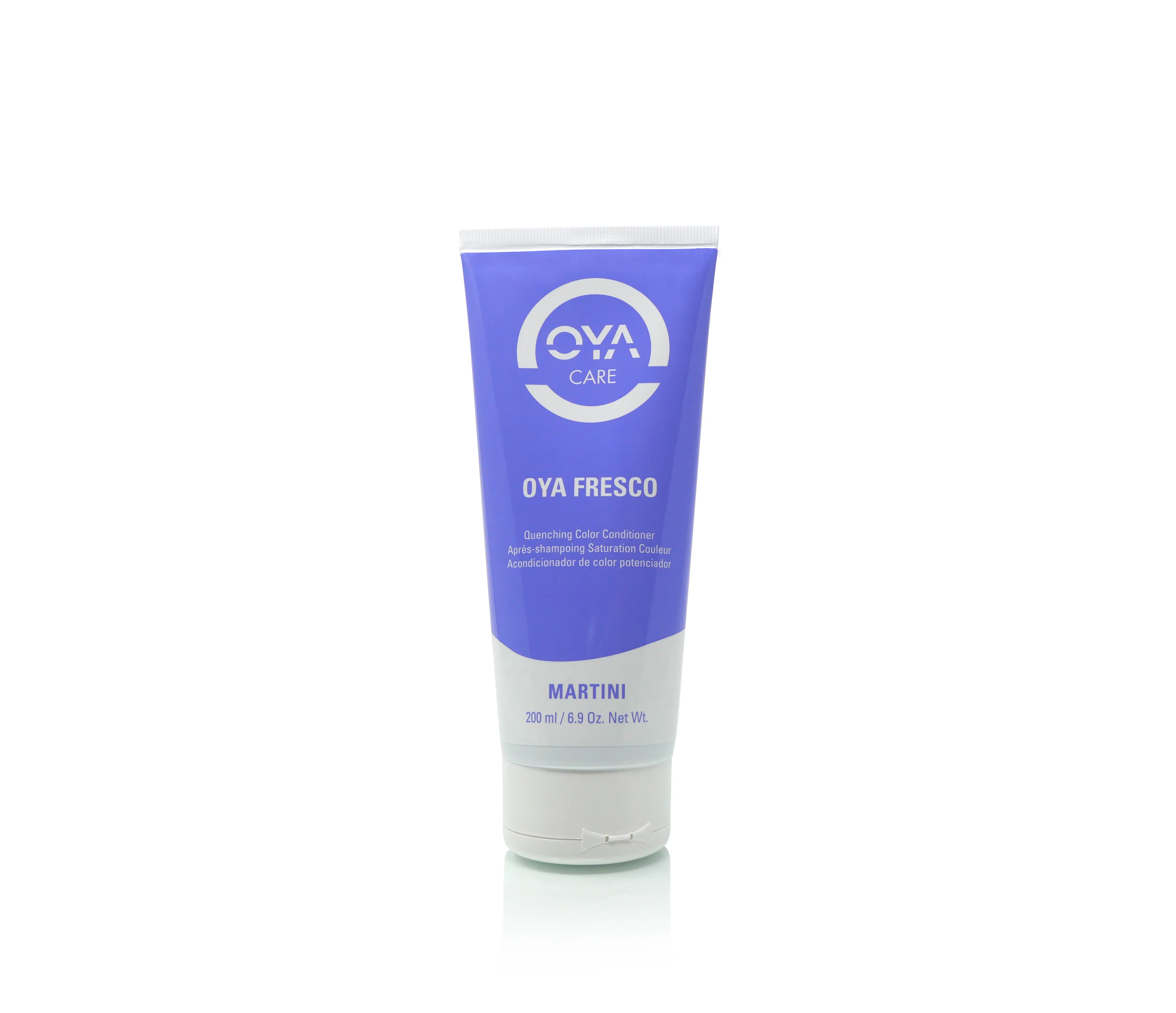 OYA Fresco Color Conditioner - Martini maintains neutral blonde tones and eliminates unwanted yellow from light blond and gray hair. Formulated with natural Sea Kelp, Green Tea, Chestnut Extract and Hydrolyzed Quinoa seed