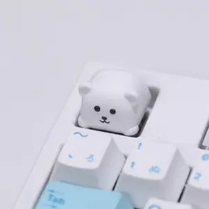 Cute Bear Artisan Keycap Custom Resin Point Keyboard Cap Original Cute Anime KeyCap for Mechanical Keyboard Accessories Gift