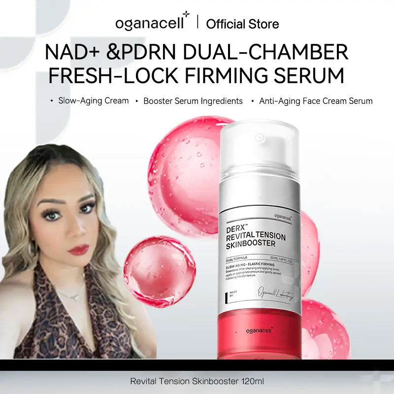 [Brenda Exclusive]Oganacell DERX" REVITAL TENSIONSKINBOOSTER | NAD+ &PDRN DUAL-CHAMBERFRESH-LOCK FIRMING SERUM ,Anti-Aging Face Cream Serum,Slow-Aging Cream,Booster Serum Ingredients