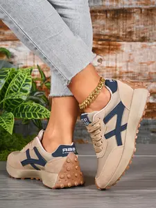 Women's Thick Sole Lightweight Casual Shoes, Athletic Walking Shoes, Simple Style Comfortable Walking Footwear, Perfect for Daily Wear & Leisure Activities