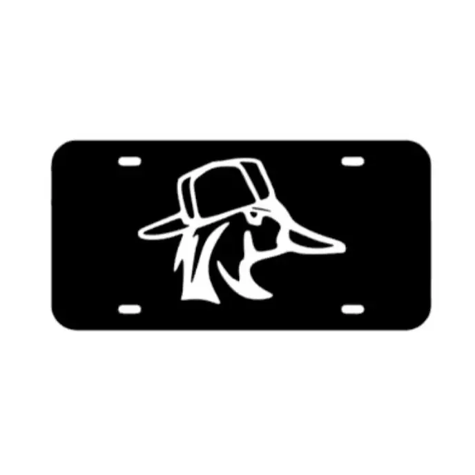 Duck With Backwards Hat Front License Plate - 12x6 Inches, Weather Resistant, Handmade in the USA, Humor Decal for Trucks & Cars, Easy Installation