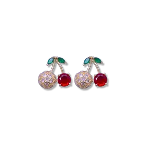Sweet Cherry - Diamond Accent Studs