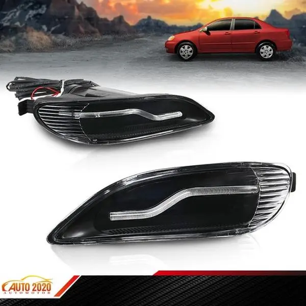 2-Piece Front LED Fog Light Assembly, Automotive Replacement Auxiliary Car Light, Car Accessories Fit For Toyota Corolla 05-08, Camry 02-04, Auxiliary Lights