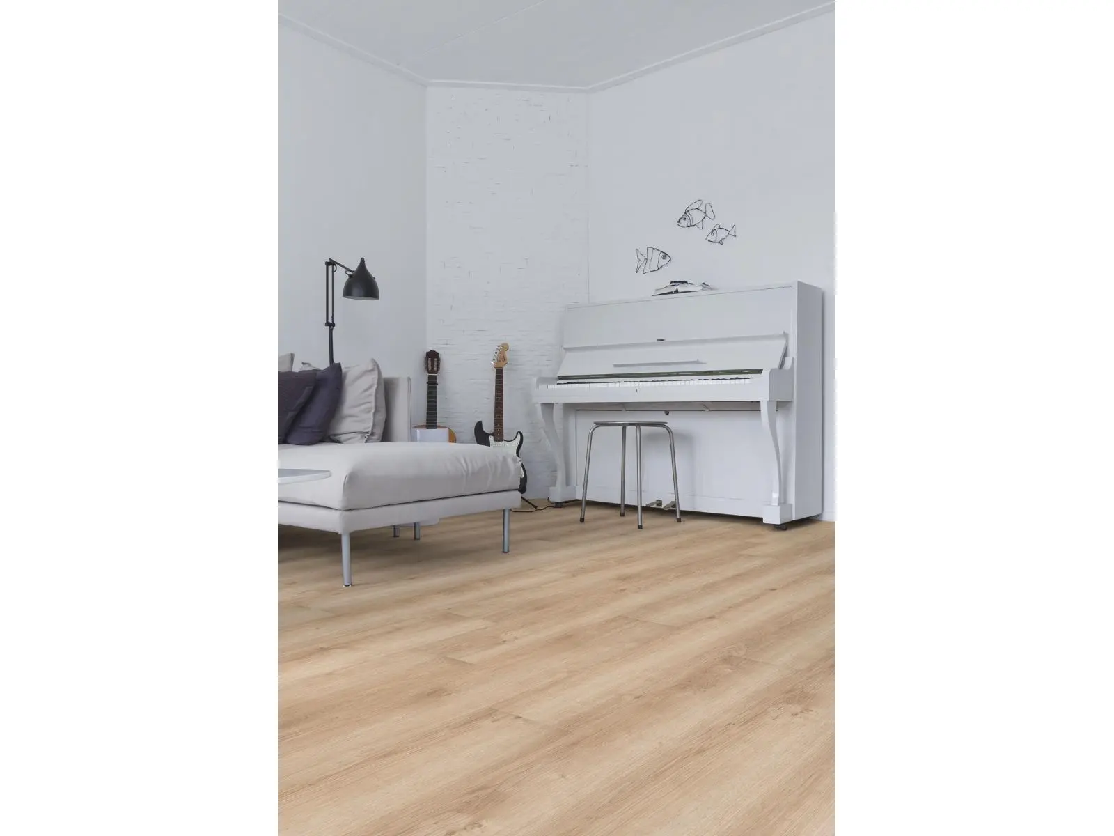 LTL Home Products 1196775 Wood-Look Coral Vinyl Plank Flooring, 7 x 47.9 in. Flexxfloor, Tan, Wood-Look Vinyl Flooring