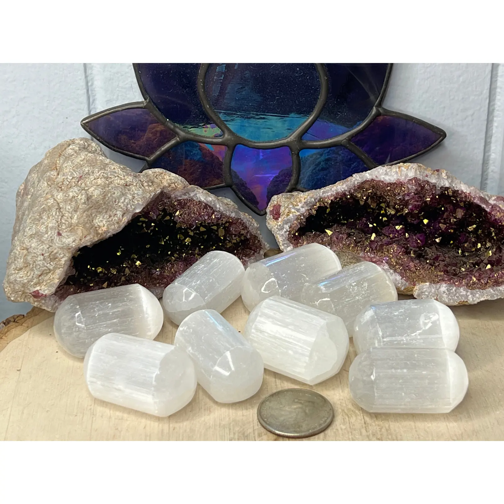 Selenite Cylinder Tumbles