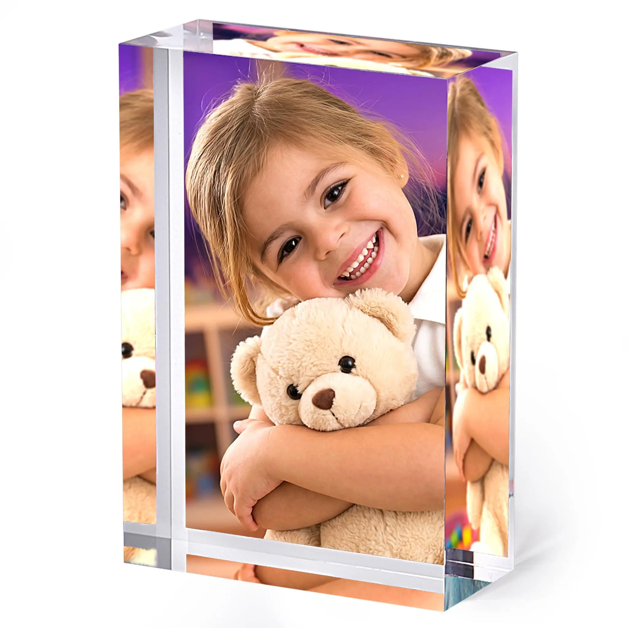 Personalized Acrylic Photo Block, UV Printed Keepsake, Modern Display, Anniversary Wedding Gift