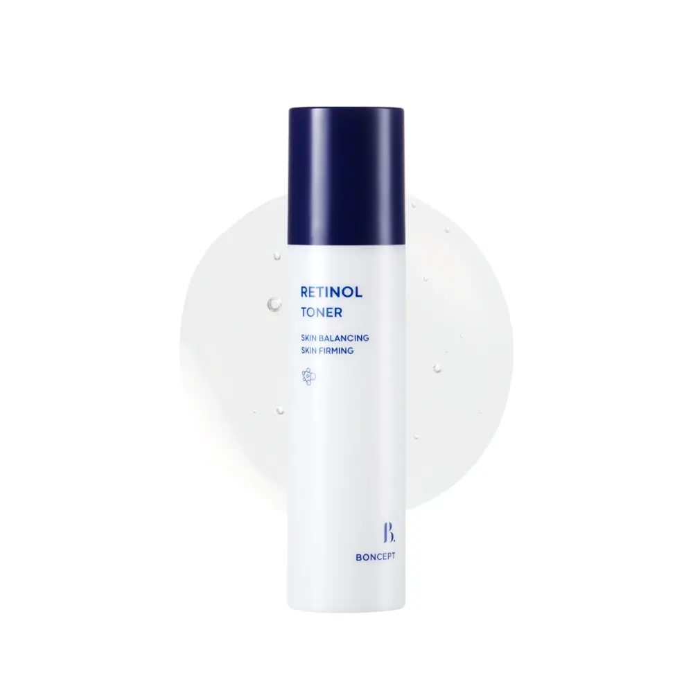 [Boncept Official]  Retinol 500 IU Toner - Korean Skin Care for Boosting, Anti Aging, Hydrating, Lightweight for All Skin Types with Bakuchiol, Allantoin, Squalane, panthenol | 4.56 fl. oz. / 135 ml