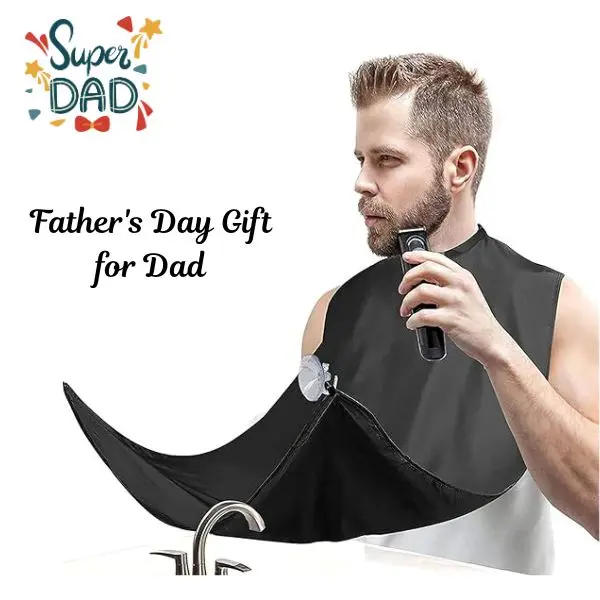 Beard Bib Beard Trimming Apron, Hair Catcher Grooming Kit for Men, Father's Day Gift for Dad, Husband, Boyfriend, Stocking Stuffer for Him