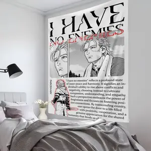 Anime Comics Tapestry Room Decor V-Vinland Sagas Wall Cloth Party Hanging Background Room Decor Baby Room 60X40 Decoration Colorful