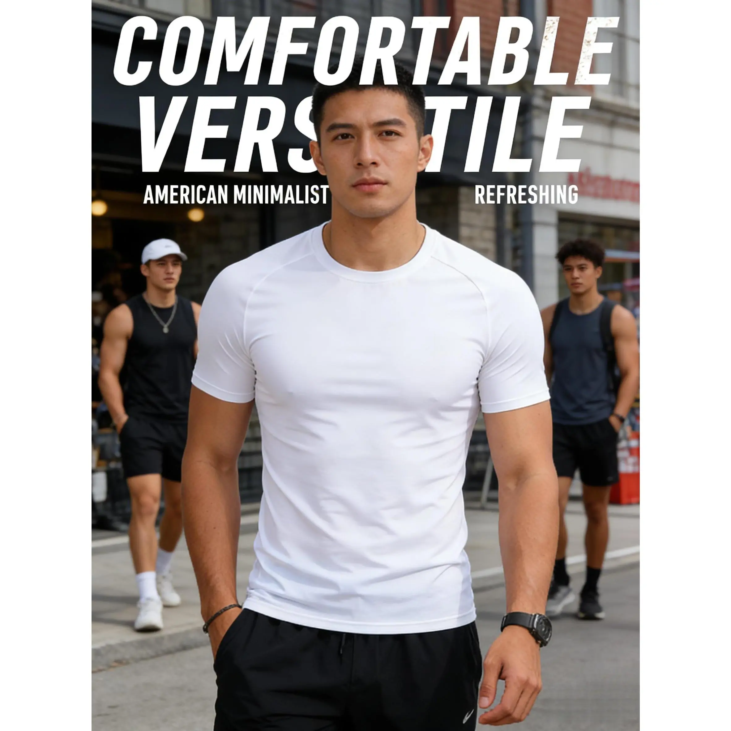 3PCS Men's Ice Silky Fiber T-Shirts | Breathable, Moisture-Wicking, High-Elasticity, Loose-Fit, Quick-Summer Sports Basic Round Neck Tees 3PCS Men's Ice Silky Fiber T-Shirts | Breathable, Moisture-Wicking, High-Elasticity, Loose-Fit, Quick-Summer Sports Basic Round Neck Tees