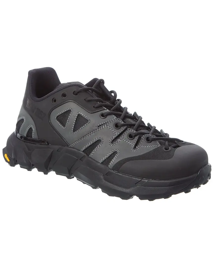 Moncler Silencio Leather-Trim Sneaker