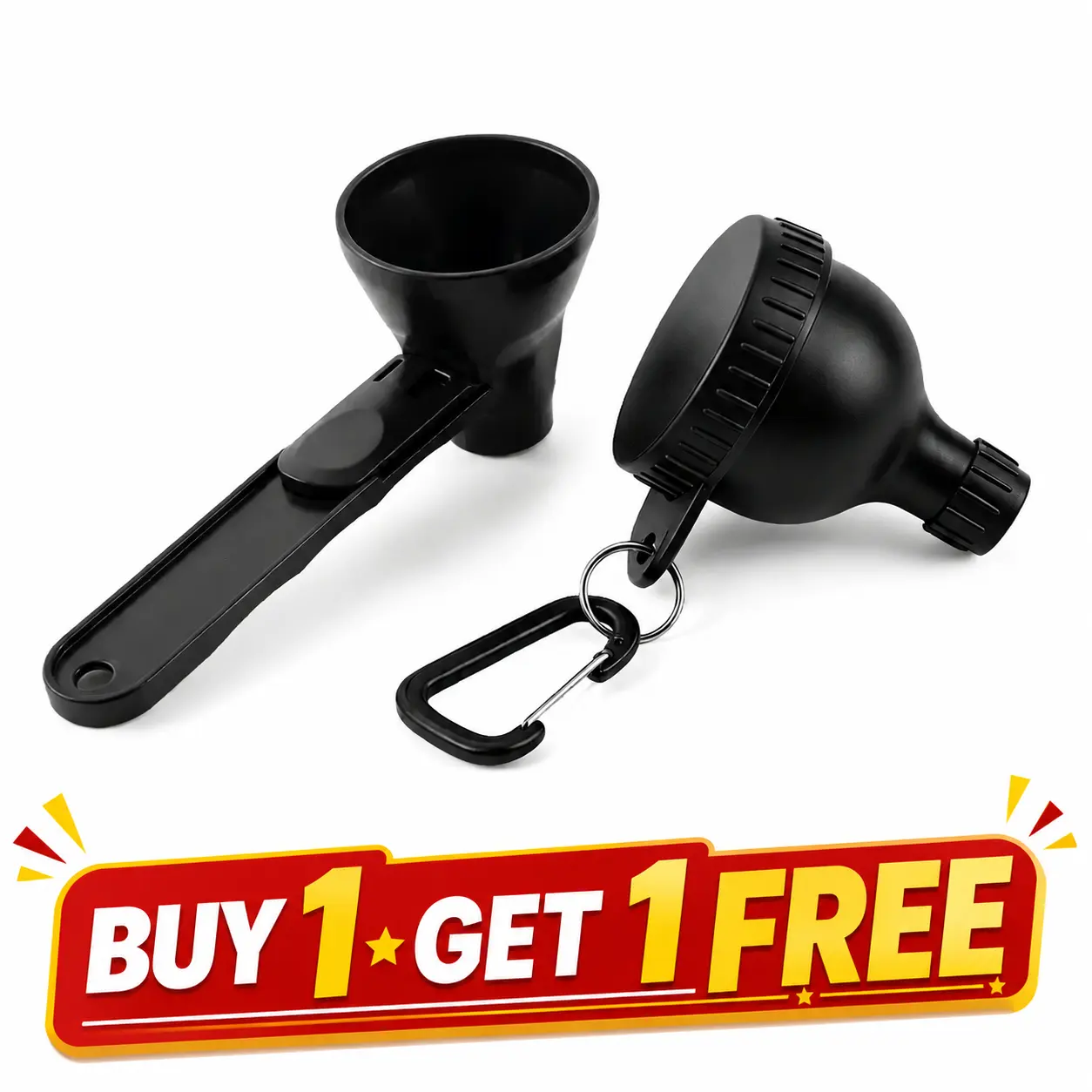 Buy 1 Get 1 Free | Protein Powder Funnel-Mini with Sliding Scoop and Container — High-Quality Funnel for Pre-Workout Creatine Powder, Coffee/Milk/Smoothie/Chocolate Powder, BPA-Free Plastic Kitchen Utensil, Perfect Gift for Valentine’s Day, Father’s Day