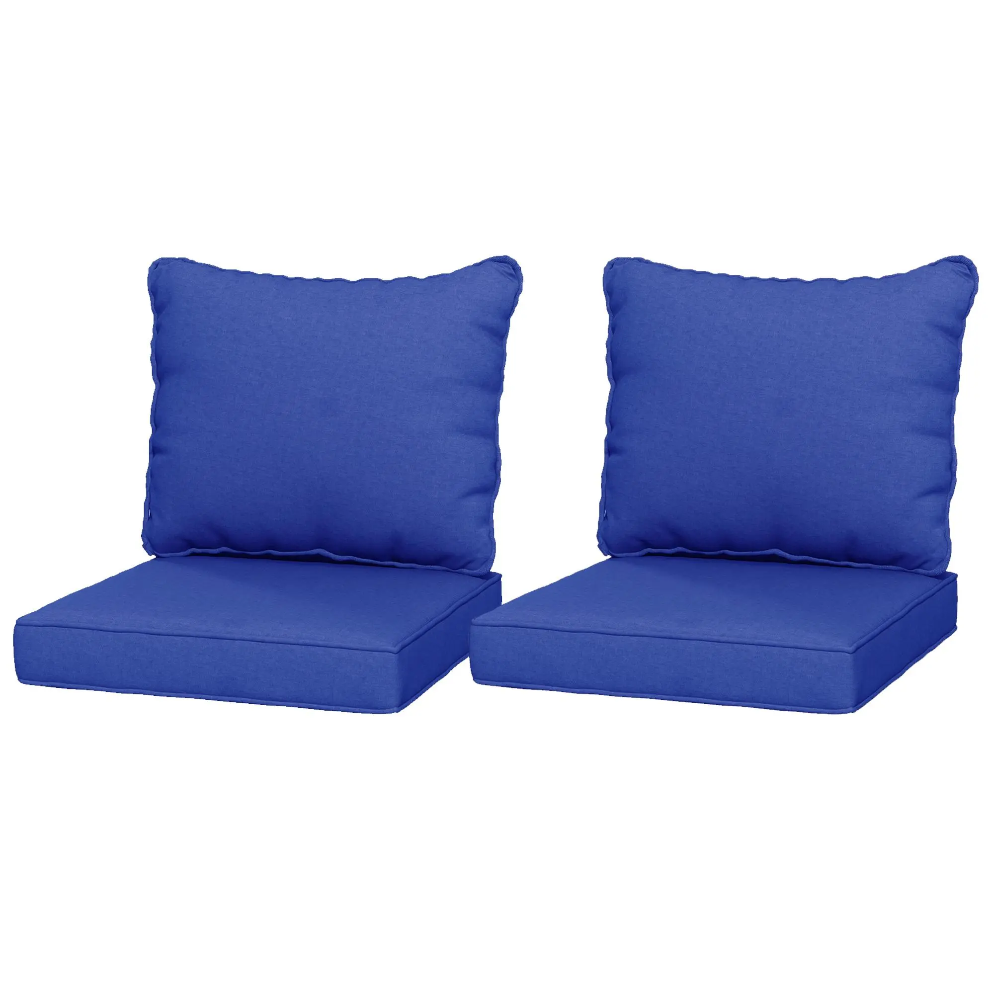 Plush supportive seat and back cushion two pack durable colorfast woven material for outdoor glider chair decoration