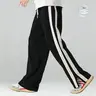 2026 summer new trendy brand strips, comfortable and breathable men's straight-leg pants fashion casual loose sports trousers sweatpants
