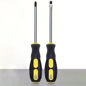 1pcs Ergonomic Magnetic Screwdriver Set Tool, Carbon Steel, with Massage Handle, Anti-Static, Strong Magnetism, with Phillips, Flathead, and Hex Head Drivers, for Home and Industrial Repair