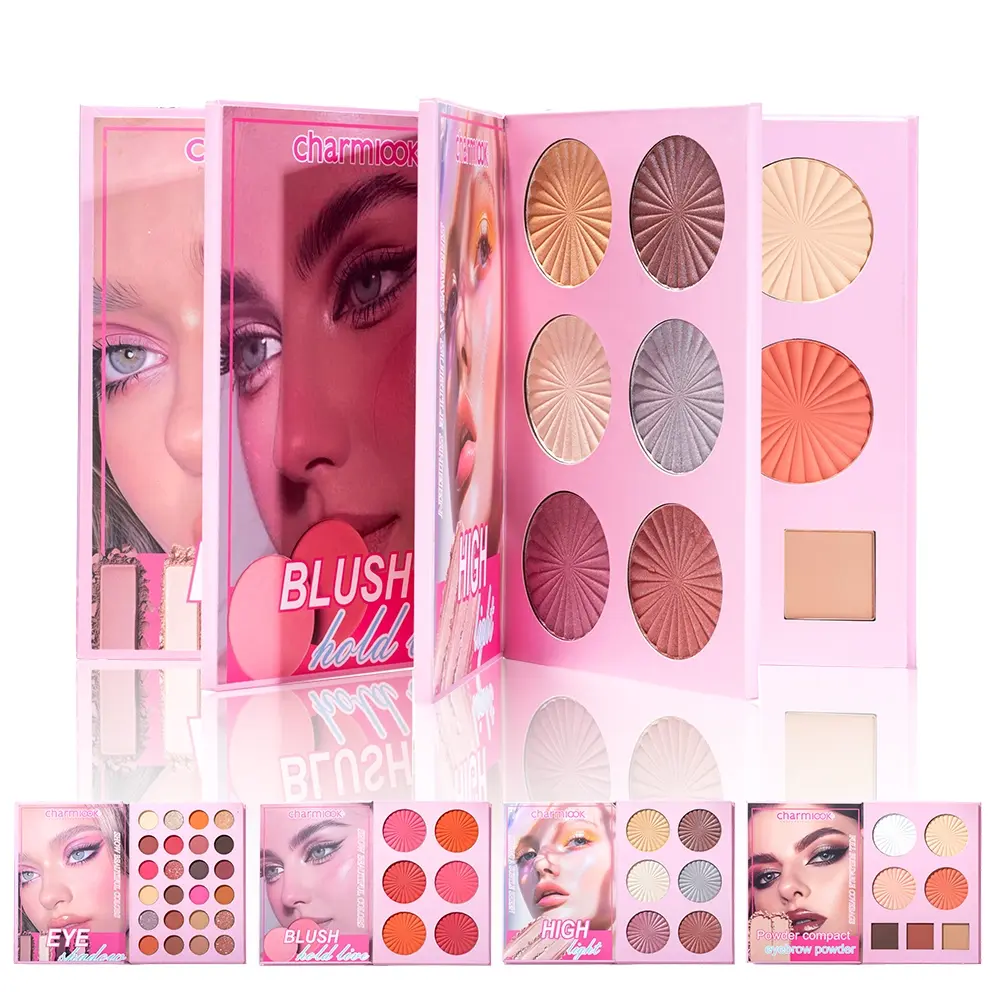 4-Page Makeup Magic Book, Makeup Palette Set, Includes 43 Colors, 24 Eyeshadow Shades, 6 Blushes & 6 Contouring Shades, Perfect Gift for Women, Cosmetic Makeup Set, Makeup Gift Sets