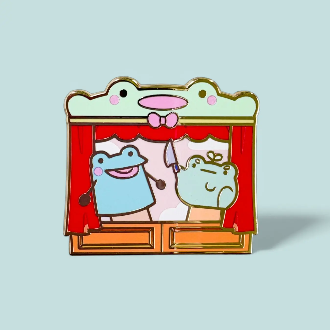 Puppet Show Frog Pin