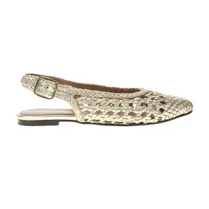 Seychelles Womens Avalon Metallic Slingback Flats Casual - Gold