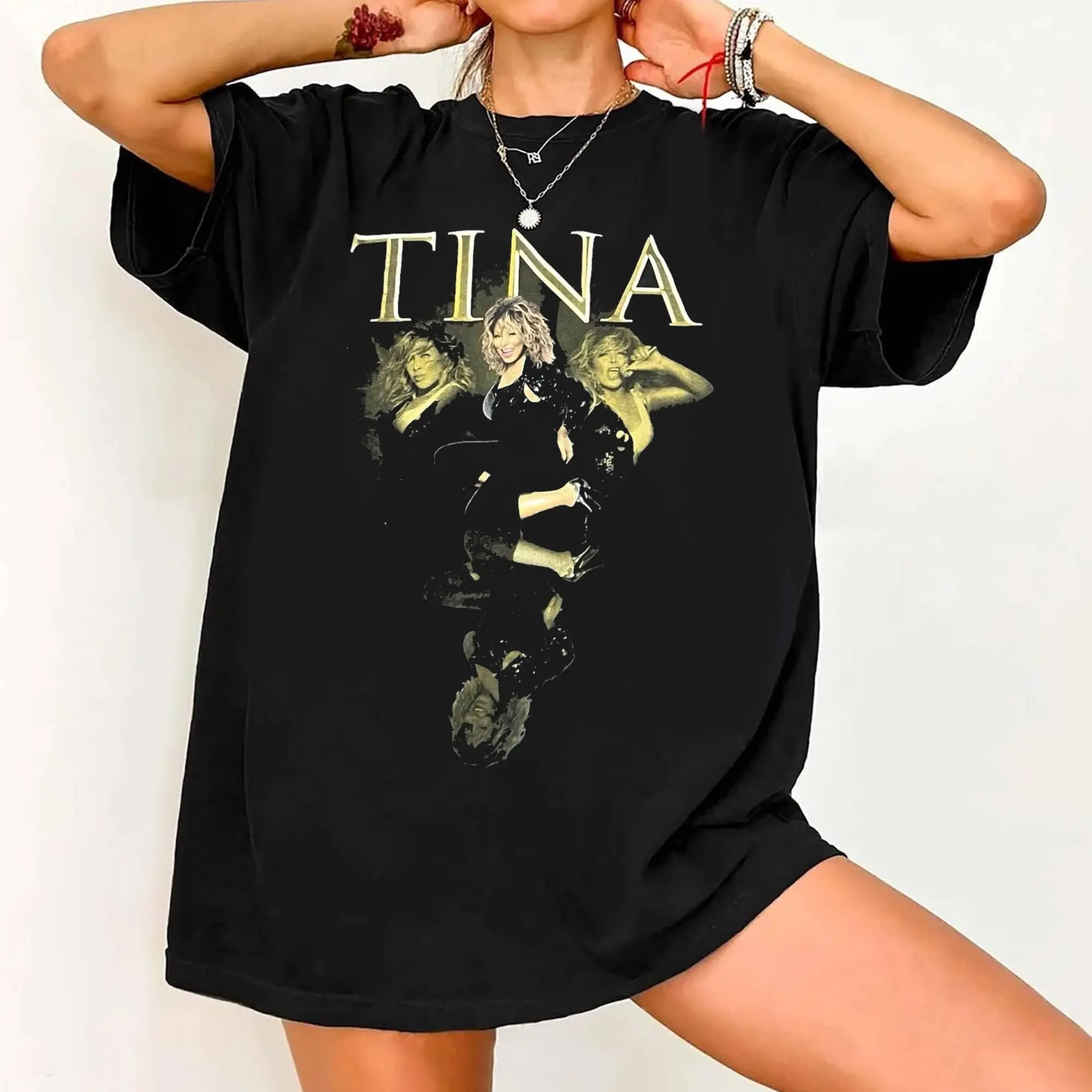 Vintage Tina Turner Inspired T-Shirt – Classic Music Graphic Tee – HGB16709