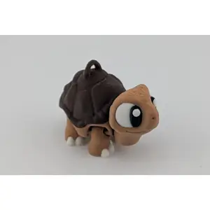 Mini Flexi Tortoise Keychain | Articulated 3D Printed Fidget & Bag Charm