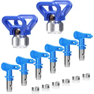 Spray Tips for Airless Sprayer,  Reversible Airless  Sprayer Nozzle Tips 6 count with 2 count Nozzle Seats, Airless  Spray  Nozzles Set