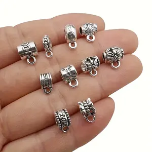 [Premium Beads Charms Set] Versatile Premium Zinc Alloy Clasp Bail Beads Charms Set | Tube Beads, Spacers & Hangers For DIY Jewelry Making | Create Unique Necklaces & Bracelets - Festive Holiday Themes