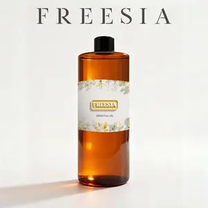 500ML Freesia Essential Oil, Water-Based Aromatherapy Supplement, Fireless Diffuser Refill, Suitable for Vine Sticks, Laundry Scent Enhancer