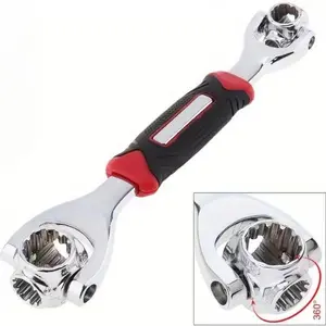 Universal Double-ended Wrench Tool, 52 in 1 Multi-Functional Socket Wrench, 360 Degree Rotating Head Spanner Remove Bolts Nuts