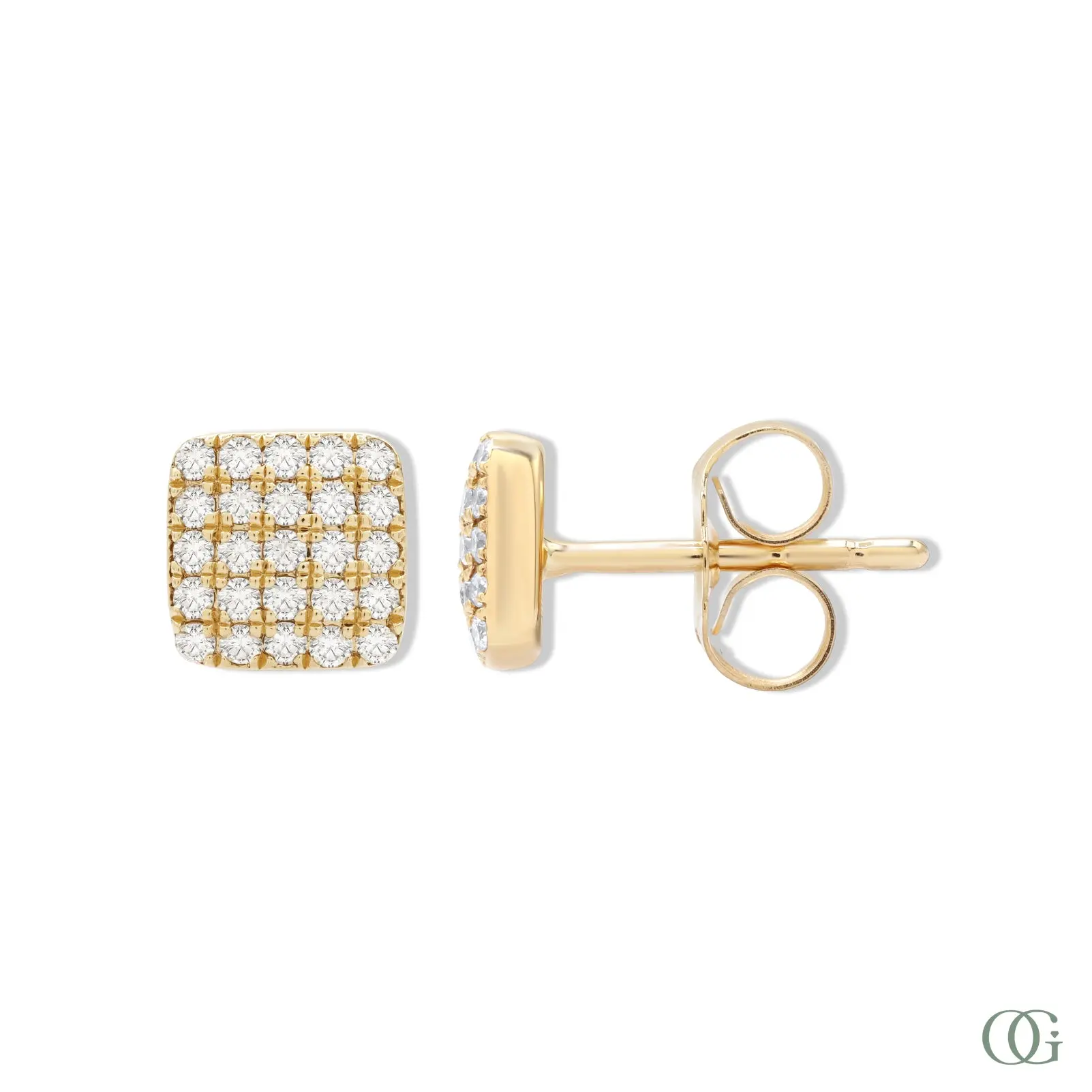 Diamond Cluster Stud Earrings | 0.20 CTW