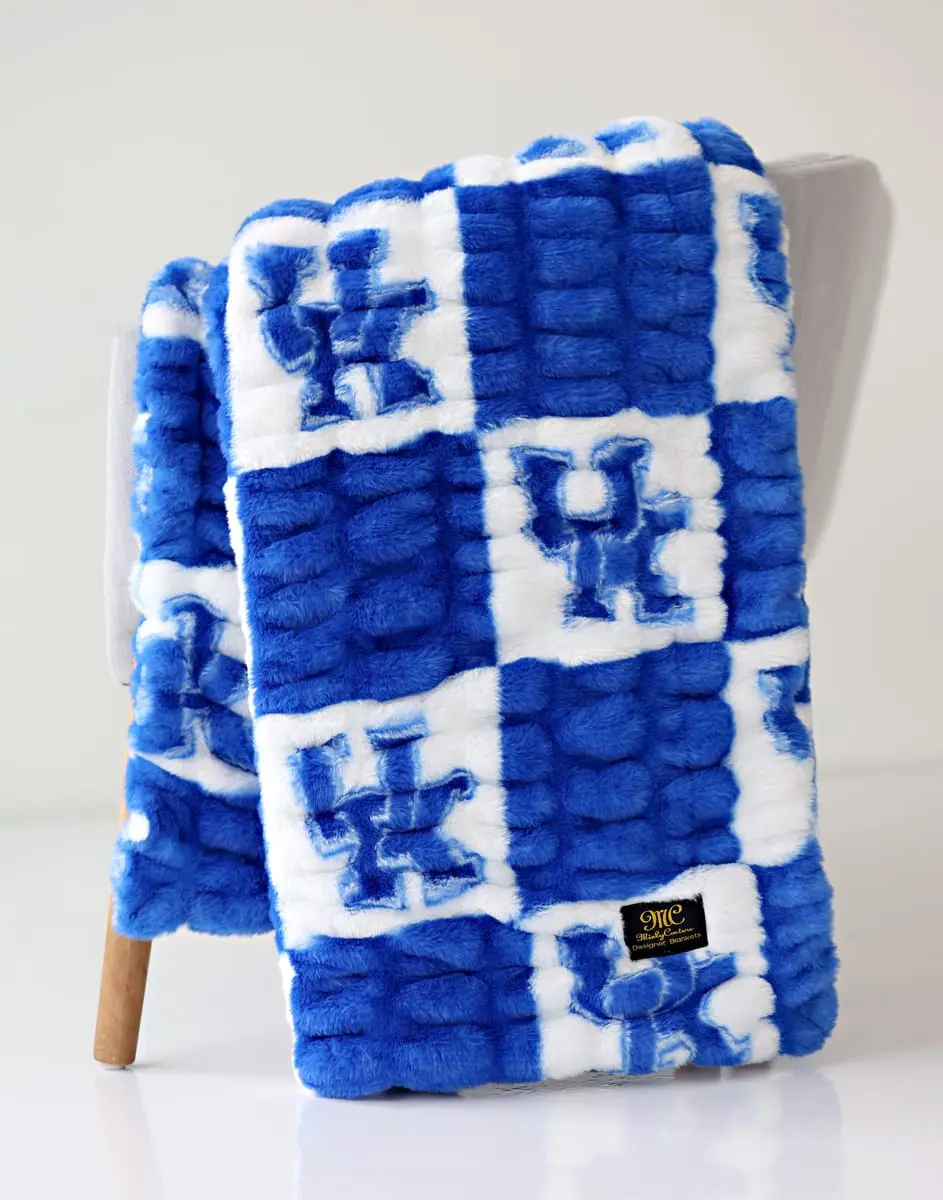 Officially Licensed University of Kentucky Wildcats Multi-Size Soft Texture Sports Throw Blanket - Infant (30"x36"), Adult (60"x72"), Machine Washable, Travel-Friendly Bedding Throw, Hang to Dry, 30 To 39 In