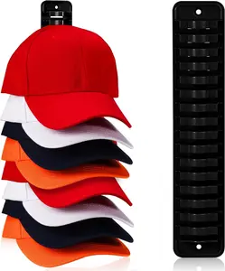 Hat Organizer for Baseball Caps - 1 Pack Adhesive Hangers for Wall Hold Up to 16 Hats, Patent Pending