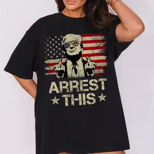 Arrest This TrUump Tshirt, Fingers Funny Shirt, Leaders Make America 45 47 Viral Funny Tees