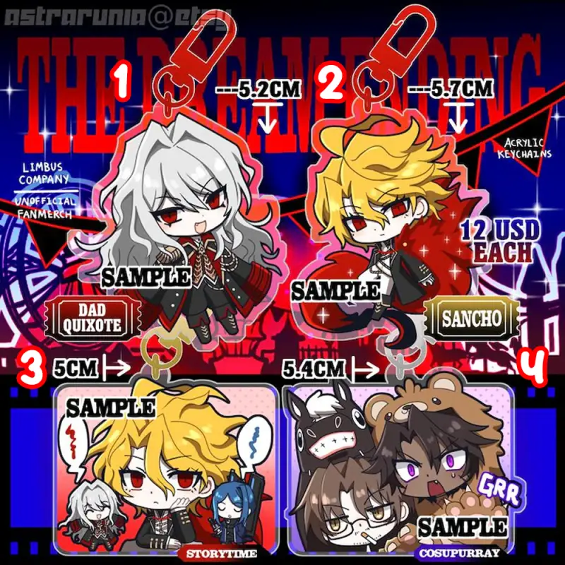 Limbus Company | Canto 7 | Acrylic Keychain Charm | Don Sancho