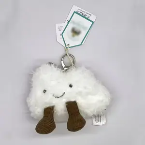 Jellycat Style Cloud Kawaii Plush Keychain Bag Charm, Cute Stuffed Animal Soft Keyring, Trendy Gift for Women Girls Kids, Christmas Birthday Present