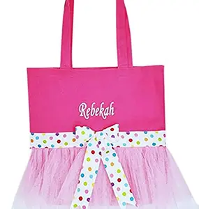 Personalized Dance Bag for Girls - Custom Embroidered Name with Tutu Accent | Ballet & Gymnastics Tote
