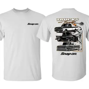 Trucks and tools T-Shirt, Hardworking Job Shirt for Men, Top Menswear. Casual Biker