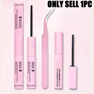 Lash Bond And Seal 10ml Individual Lashes Glue Hold DIY Lash Extension And Lash Glue Remover 5ml And Eyelash Tweezers Kit Hold 48-72 Hours Waterproof Cluster Lash Glue Cosmetic Eyelash Extension Kit Makeup Tool Lash Glue, DIY Eyelash Clusters