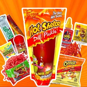 HOT CHEETOS DILL PICKEL KIT Snack Pickle - Classic Hot Chips with Hot Cheeto Dill Pickle Flavor Crispy Spicy