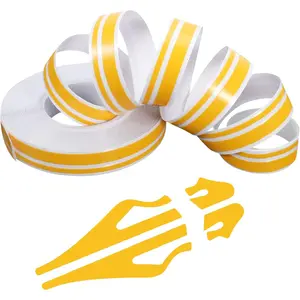 32ft (9.8m) Stripe Stickers for Car Hood Body Side Auto Racing Sport Pinstripe Tape Stripe Decals for Car Bumper Skirt Roof Universal Modified Decoration (Yellow)