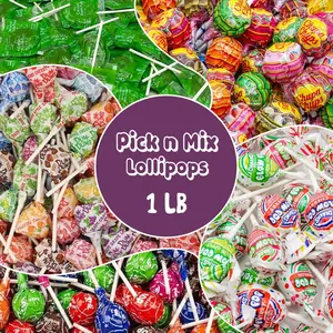 Custom Candy Mix 1lb Lollipops - Build Your Own Bulk Bag (Choose 2 Flavors, 8oz Each) Premium Assorted Suckers Gift with Chupa Chups, Tootsie Roll Pops, Blow Pops, Dum Dums, Caramel Apple, Snack, Sweet
