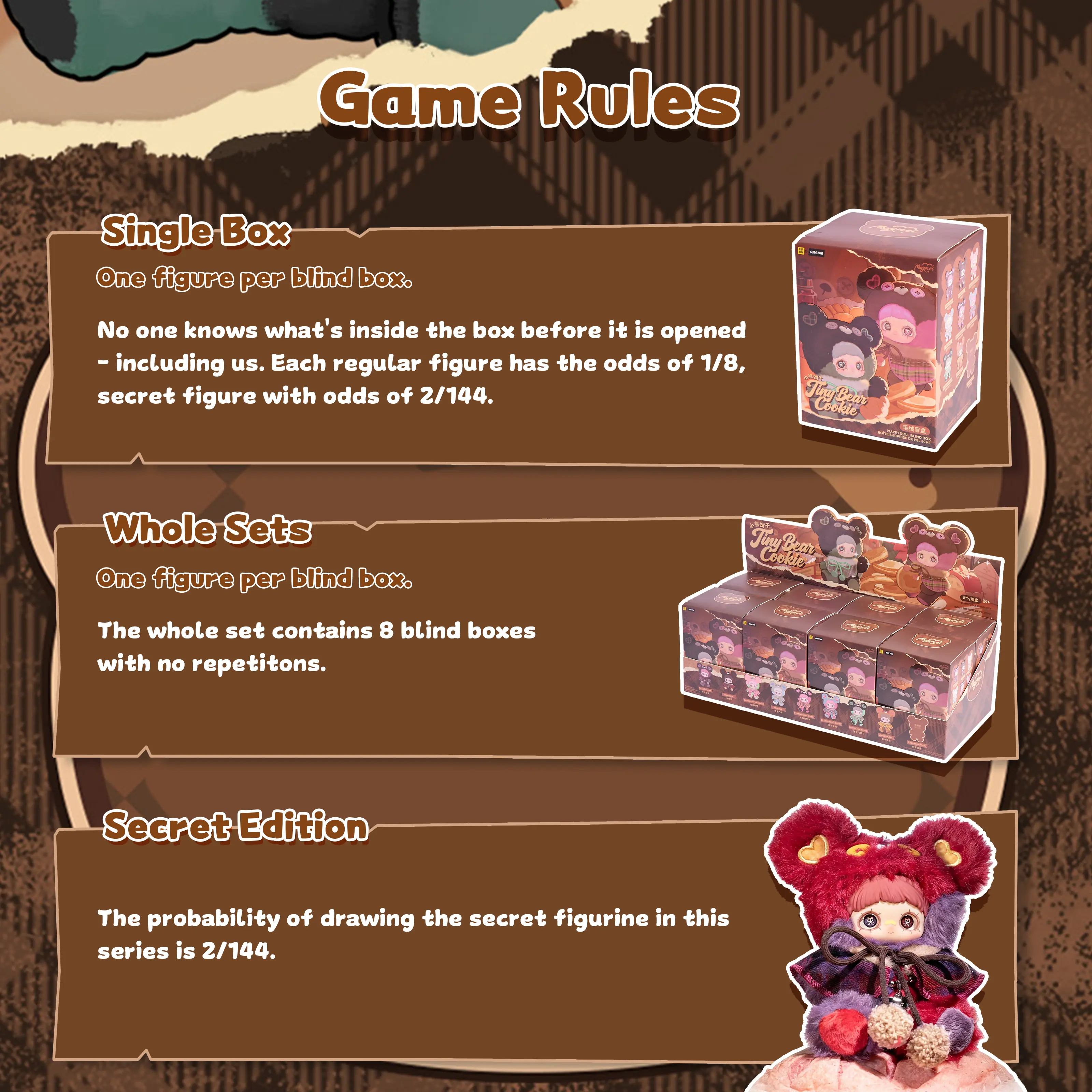 MayMei Tiny Bear Cookie Series Plush Blind Box - TikTok Shop